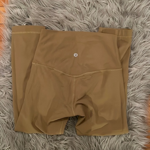 Lululemon Cropped Align Leggings in Mustard - Picture 3 of 5